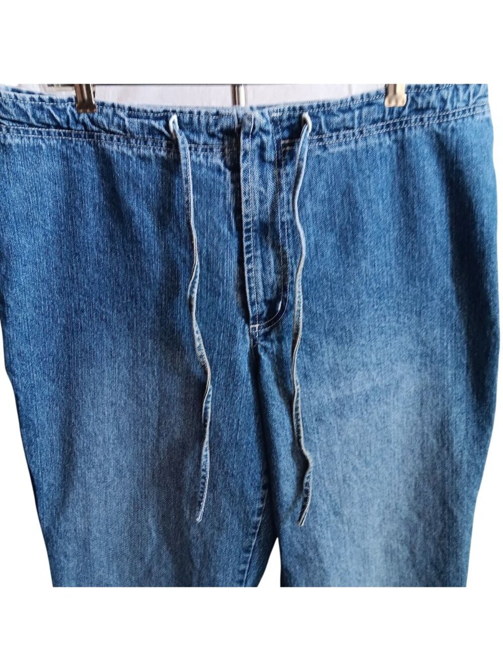 Vtg Y2K 36x31 sz 16 Venezia Jeans 90's Loose Fit Blue Denim Drawstring Waist